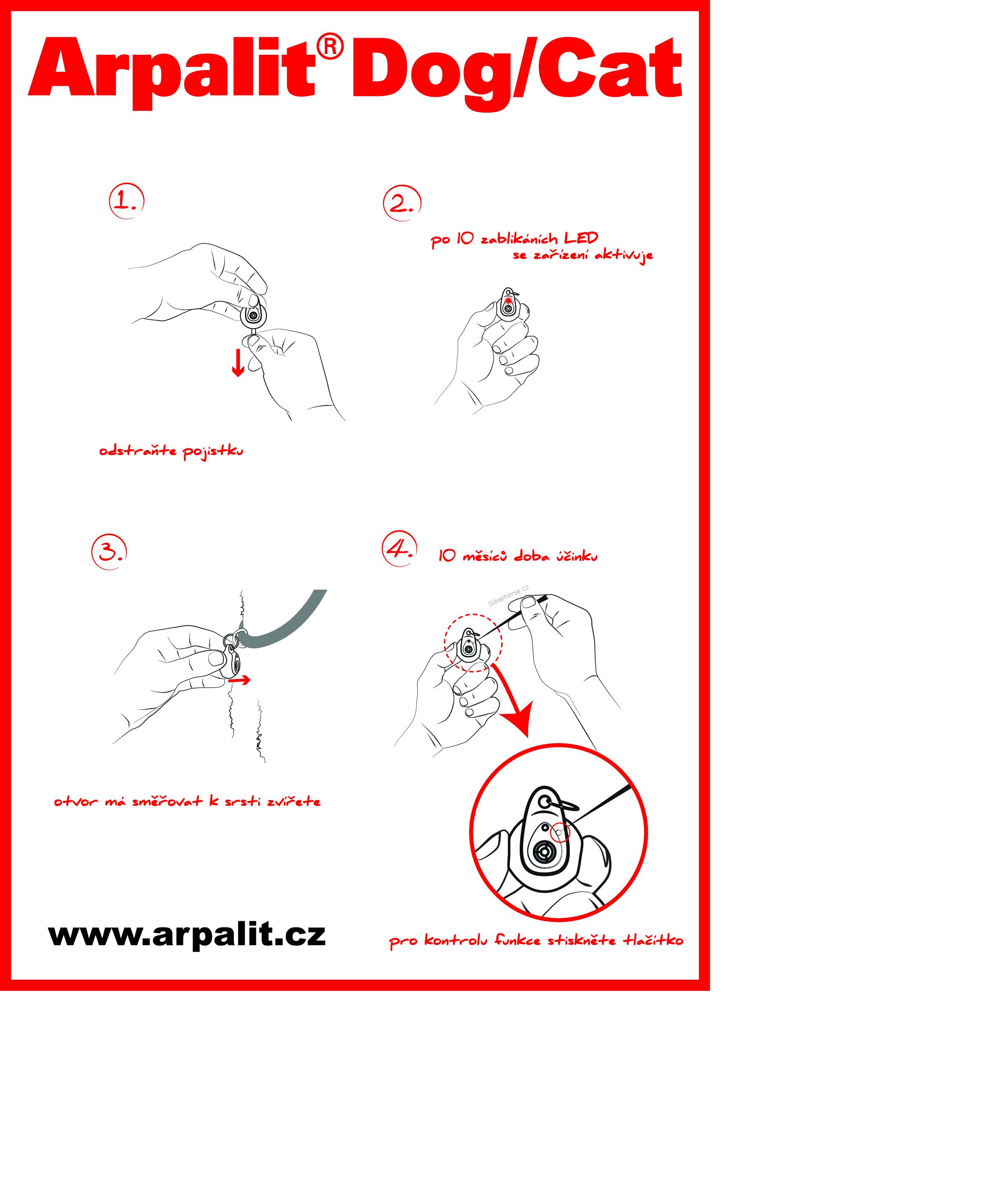 Elektr. odpuzovač klíšťat Arpalit Dog pro psy 1ks