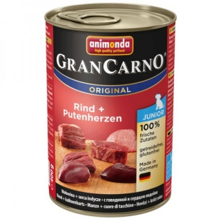 GRANCARNO JUNIOR - hovězí, krůtí srdce 400g