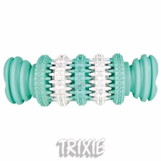 Trixie DENTAfun kost s mátou zeleno/bílá 11cm
