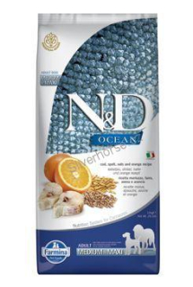 N&D OCEAN DOG LG Adult M/L Codfish & Orange 12kg
