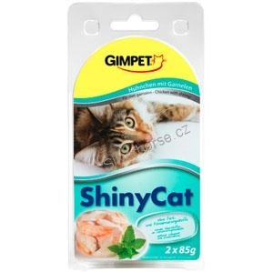 Gimpet kočka konz. ShinyCat kuře/krevety 2x70g