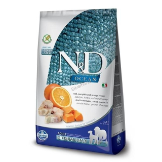 N&D OCEAN DOG Adult Mini Codfish&Pumpkin&Orange 2,5kg