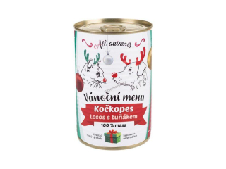 All Animals kočkopes Vánoční menu losos s tuňákem 400g