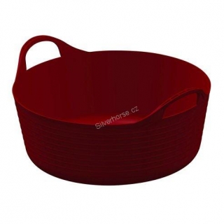 Žlab z pružného plastu FlexBag, 15l, nízký, červený
