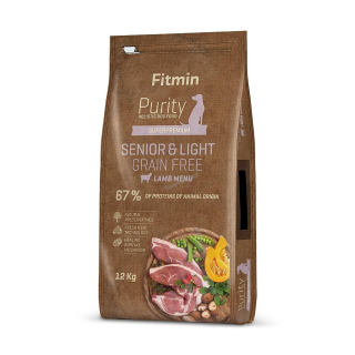 Fitmin Purity Senior & Light Lamb Grain Free kompletní krmivo pro psy 12 kg+dárek