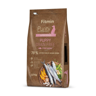 Fitmin Purity Puppy Fish Grain Free kompletní krmivo pro štěňata 12 kg+dárek