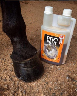 Pro Feet liquid pro zdravá kopyta s biotinem, láhev s dávkovačem 1000 ml