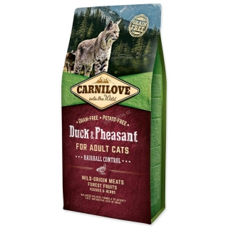 Carnilove Cat Duck&Pheasant Adult Hairball Contr 6kg
