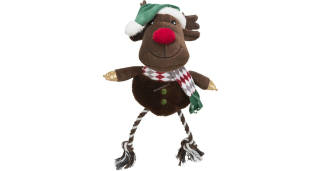 Xmas REINDEER, sob se zvukem, plyš/bavlna, 49 cm