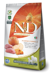 N&D GF Pumpkin DOG Adult M/L Boar & Apple 2,5 kg